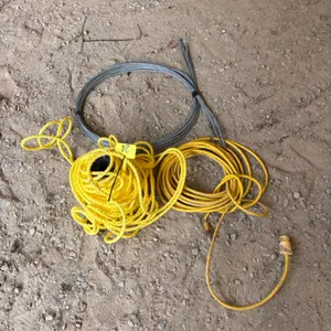 Extension cord, assortment of rope & assortment of cable
