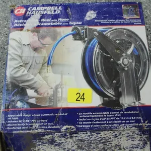 NEW RETRACTABLE HOSE REEL W/ 50' OF 3/8" HOSE