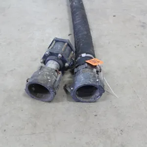 15' OF 4" RUBBER SUCTION HOSE W/ BONJO COUPLERS