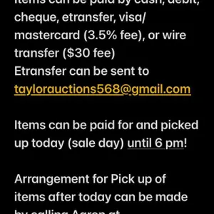 Payment & Pick Up