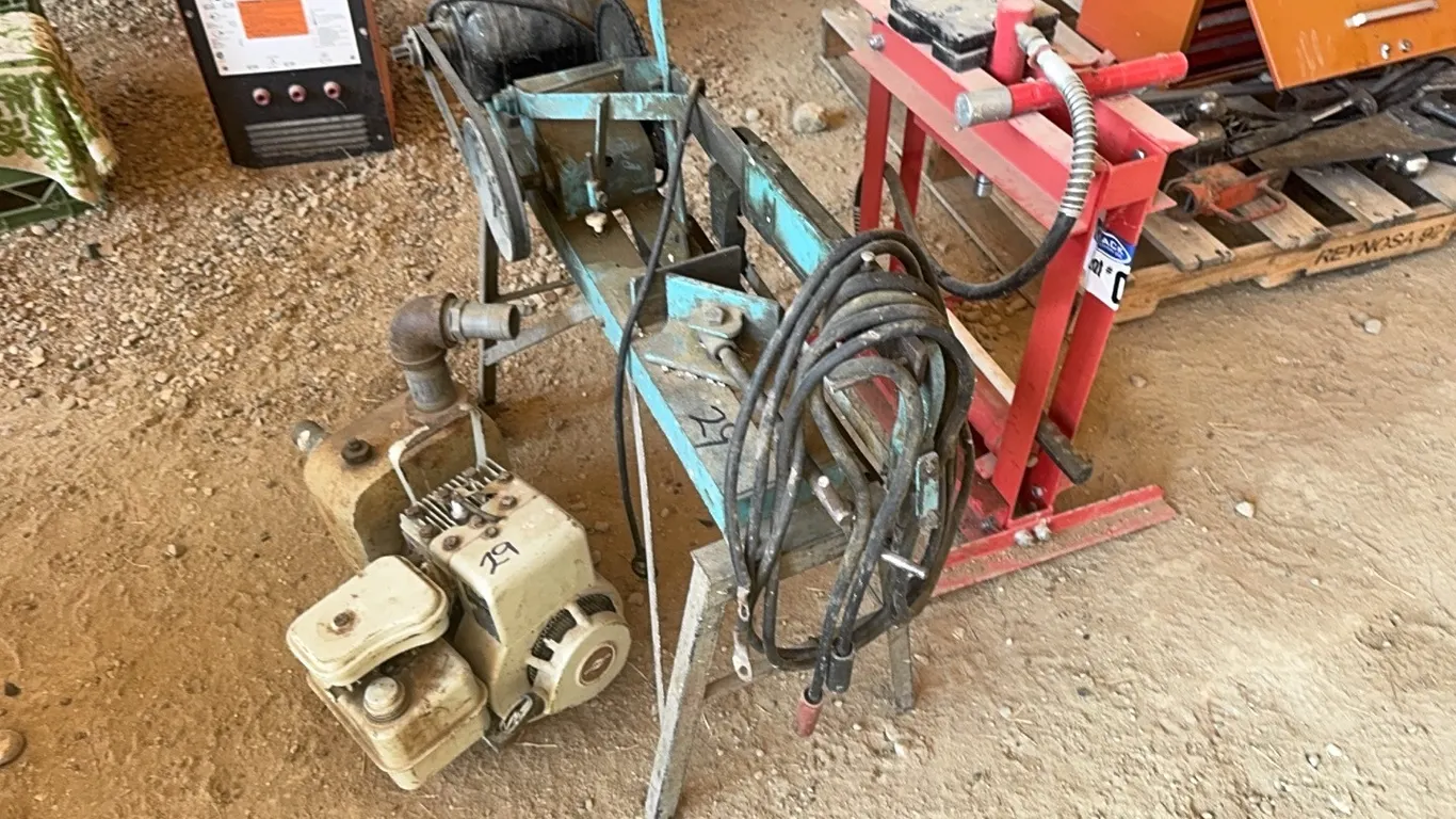Kwik Cut Power Hack Saw, 4 Ton Shop Press, Briggs Engine & Water Pump