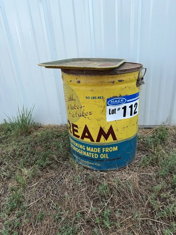 Vream Shortening 5 Gallon Pail & Coca-Cola Tray