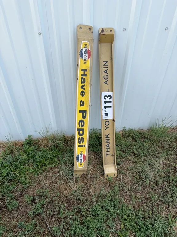 (2) Pepsi-Cola Metal Double Side Advertising Door Pushes