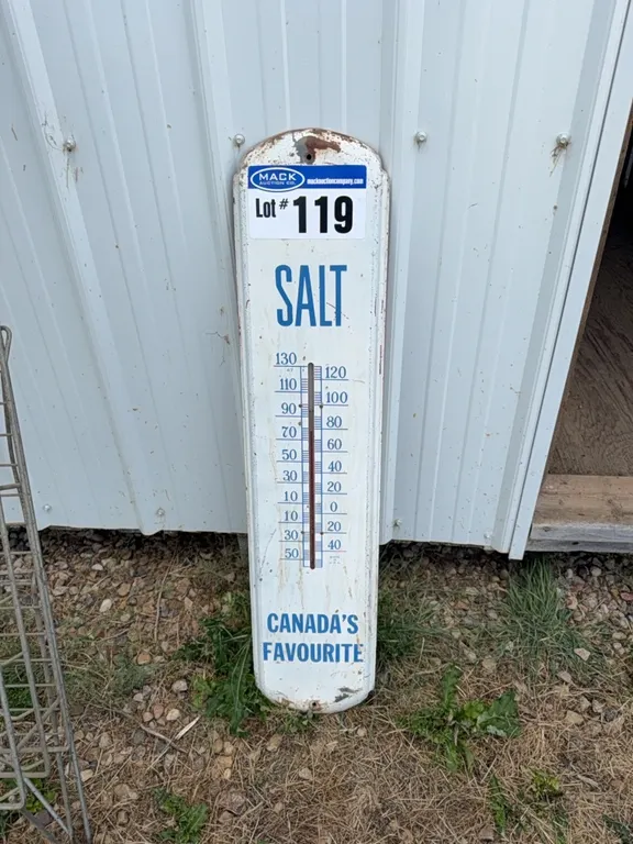 "Salt Canada's Favourite" Advertising Thermometer (Approx. 9"W X 36'H)