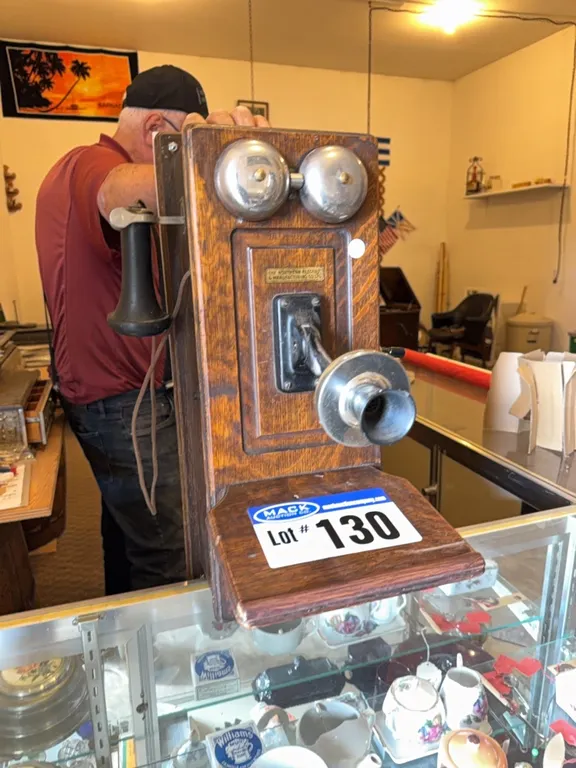 Northern Electric Oak Wall Phone