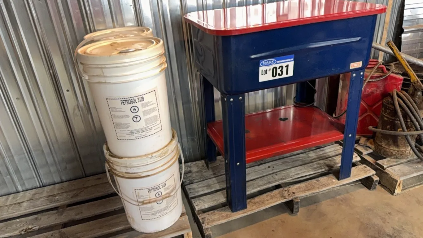 Valley Parts Washer & (4) Pails of Varsol