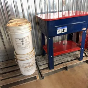 Valley Parts Washer & (4) Pails of Varsol
