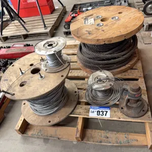 Pallet Lot; 1" Bridle Cable, Winch Cables, Cable Cutters