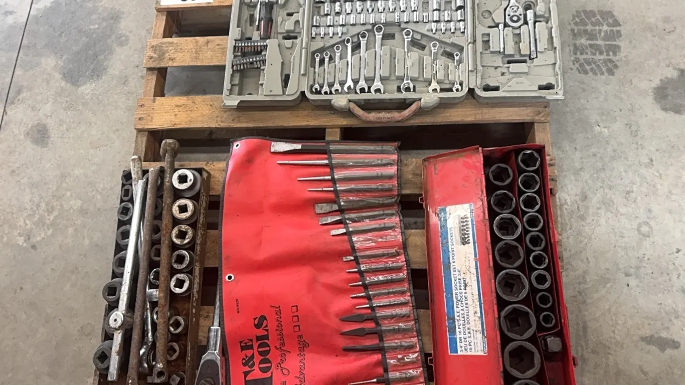 Tool Pallet; Impact Sockets, Tool Set With Case, Misc Sockets