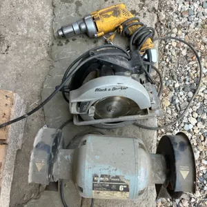 Electric, circular saw, bench grinder