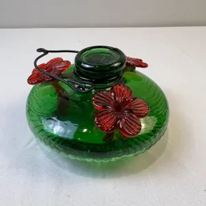 Glass Hummingbird Feeder