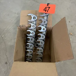 Crow foot wrenches, 2 sets standard, partial set of metric