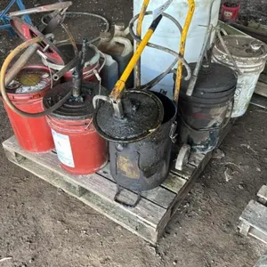 Lot of Grease and Oil Pails