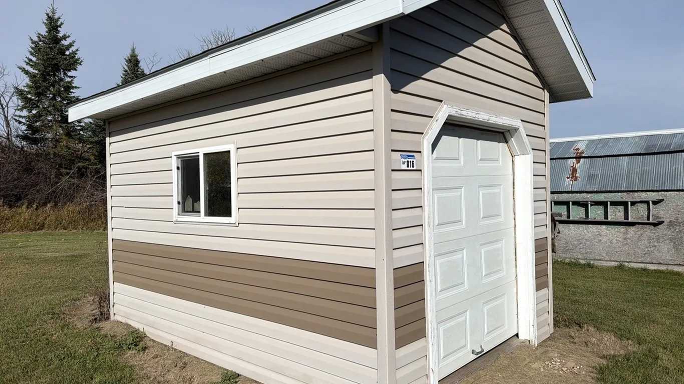 Garden Shed; 8x12 With Overhead Door & Wood Floor