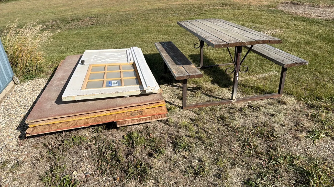 Picnic Table, Plywood, Exterior Door