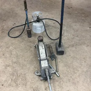 Floor jack/ large dead blow hammer/ tiger torch/ large pin