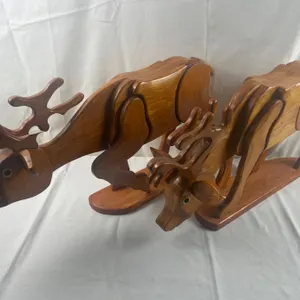 Wooden Deer Figures
