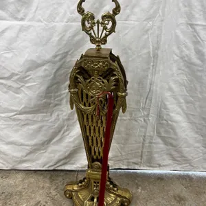Vintage Brass Fireplace Screen
