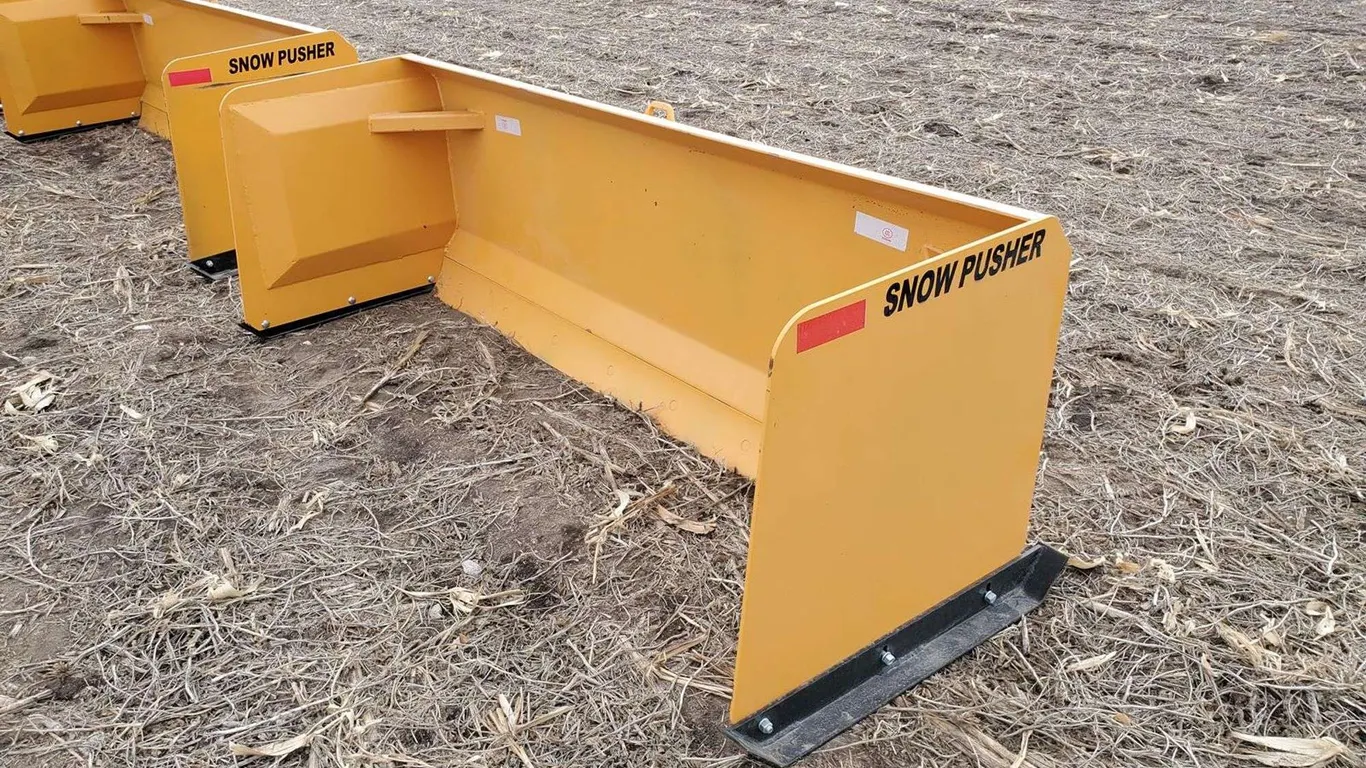 New Industrias America SP08 8FT snow pusher for skidsteer