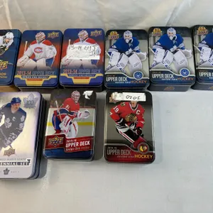 9 Assorted Tins Hockey Cards (opened)