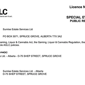 Liquor Licence