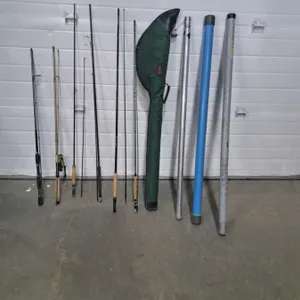 Assorted Fishing Rods & Rod Cases