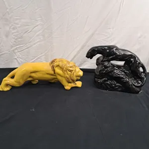 Panther & Lion Figurines