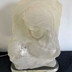 Crystalline Lighted Mother & Son Lighted Decor