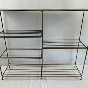 Brass Like Tiered Shelf