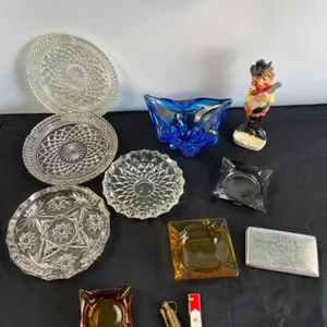Ashtray Collection,  Lighters & Cigarette Case