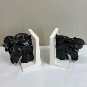 Ceramic Horse Book Ends