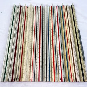Vintage Triangle Drafting Rulers