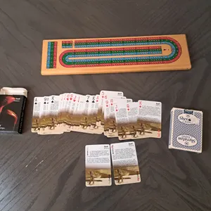 Cribbage Board With 2 Complete Decks of Cards