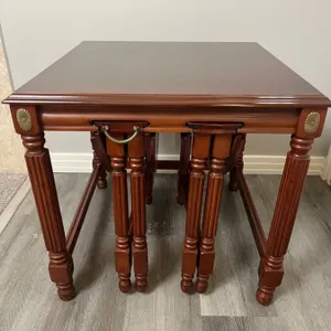 Theseira Side Table With 2 Nested Drop Leaf Tables