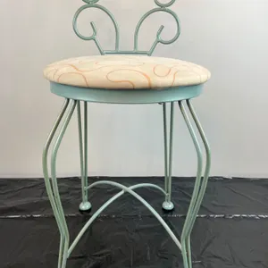 Homtomi Vanity Chair with Metal Legs & Back