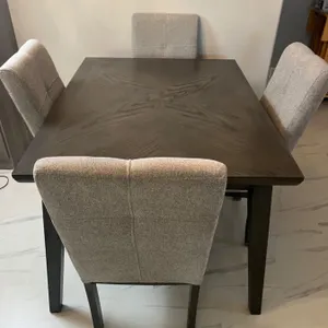 NGOC Dining Table With 4 Upholstered Chairs