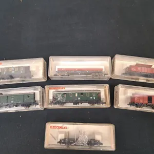 7 Fleischmann Model Rail Cars