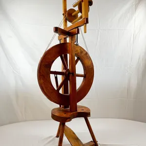 Antique Wooden Spinning Wheel