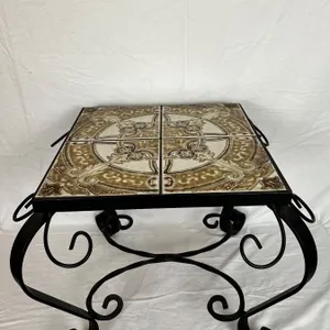 Cast Iron Tile Top Table