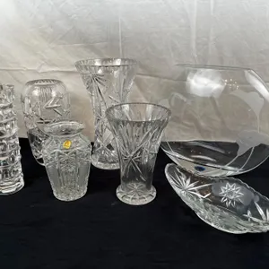 Assorted Glass and Crystal Vases