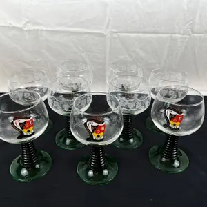 Luminarc France Green Stemmed Glasses
