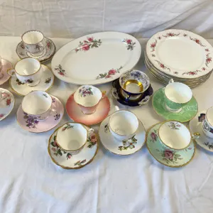 Variety of China Cups and Servingware