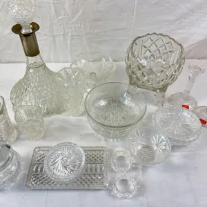 Assortment of Glass and Crystal Kitchenware