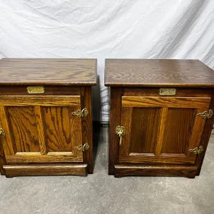 White Clad Wooden Side Tables