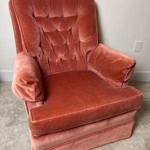 Vintage Pink Swivel Armchair