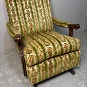 Vintage Upholstered Rocking Chair