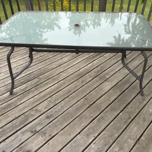 Glass Top Patio Table