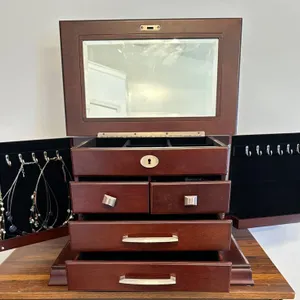 Jewelry Case with assorted costume jewelry