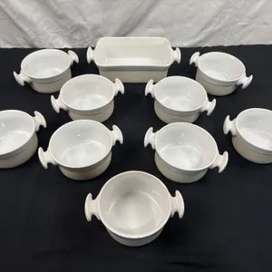 Trudeau Stoneware Dish Set