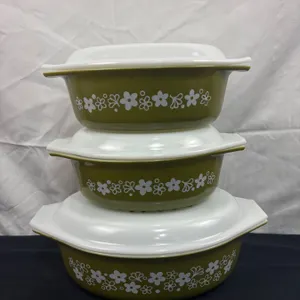 Vintage Pyrex Casserole Dishes With Lids